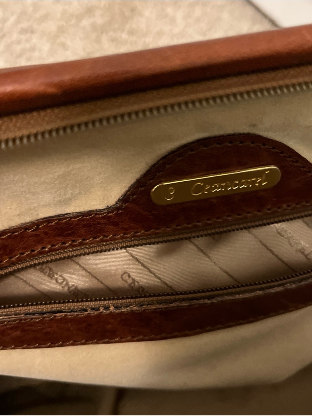Ceancarel vintage Brown Leather bag - Picture 10 of 13